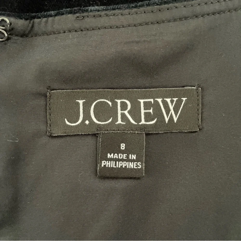 J. Crew square neck sheath dress in stretch velvet black 37517 - Picture 7 of 13